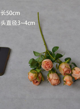 油画风梦幻香槟主题仿真花假花婚庆花艺手捧花家居装扮摄影道具摆