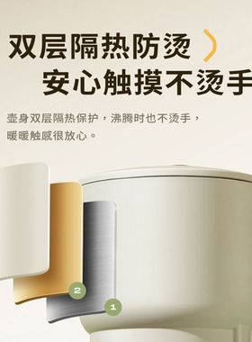 110-220V折叠烧水壶小型户外旅行出差家用不锈钢便携式电热水壶