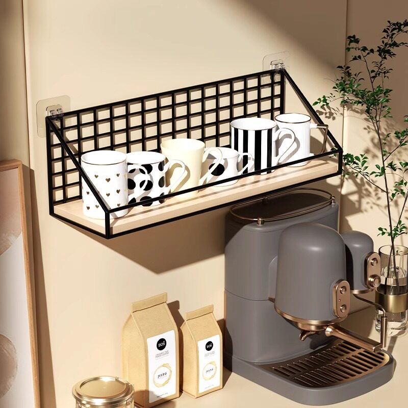 杯架壁挂免打孔水杯收纳架挂墙茶杯架子墙面杯子放水杯的置物架,淘宝优惠券,粉丝福利购,淘宝优惠卷