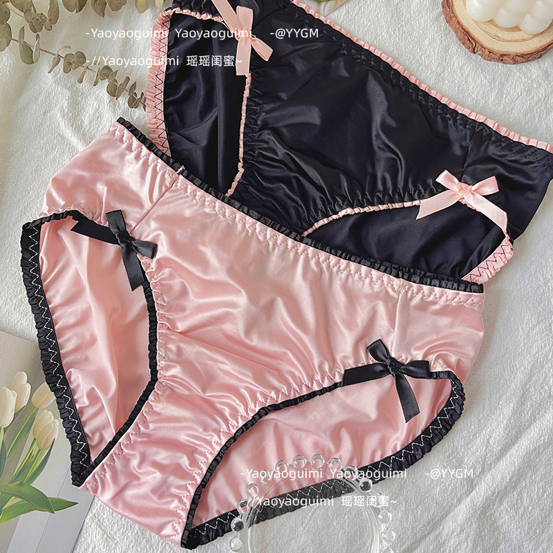 瑶瑶闺蜜日系软妹可爱内裤女丝滑冰丝速干三角裤低腰性感少女短裤,淘宝优惠券,粉丝福利购,淘宝优惠卷