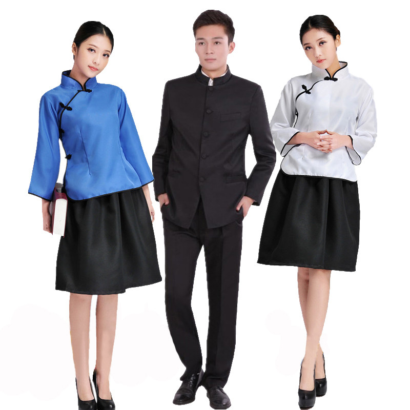 民国学生装五四青年男女套装民国五四女装中山装舞台表演合唱服装,淘宝优惠券,粉丝福利购,淘宝优惠卷