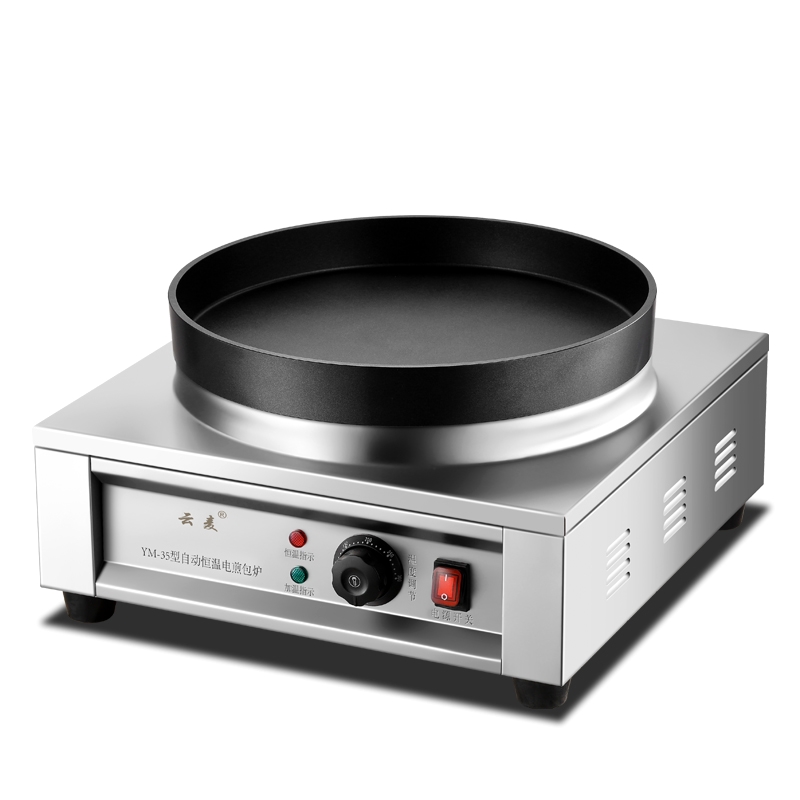 云麦商用电热煎包炉自动控温生煎灌汤包煎饺锅贴机包水煎包电饼铛 - 图3