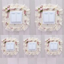 5 dress switches Decorative Wall Stickers Protective Sleeves Domestic Sockets Decorative Lace Frames Modern Minimalist Nordic Wind Stickers