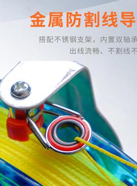 风筝专用线轮盘防倒转大人儿童新款高档手握带线轴钓鱼收线器钓组