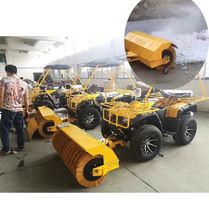 Road snow clearing equipment small hairbrush Tiltable snow removing car hydraulic shock absorbing seat driving type snow sweeper