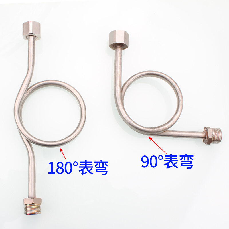 不锈钢铜铁缓冲管减震压力表缓冲管180度弯管M14/20X1.5 - 图1
