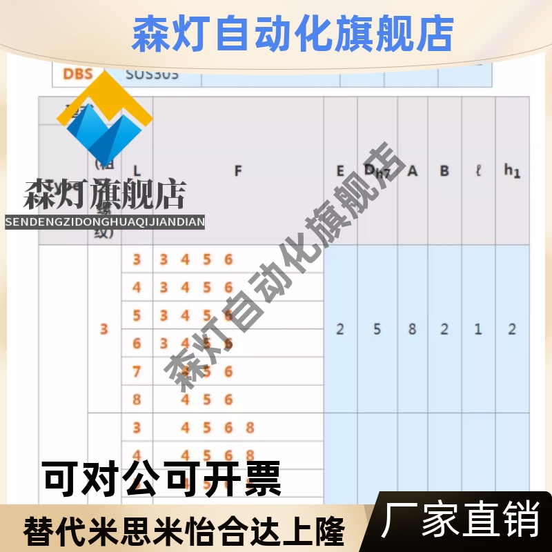 轴销螺栓短头内六角支点用台阶螺丝外螺纹型DBB3 4-3/4/5/6/7/8-4 - 图2