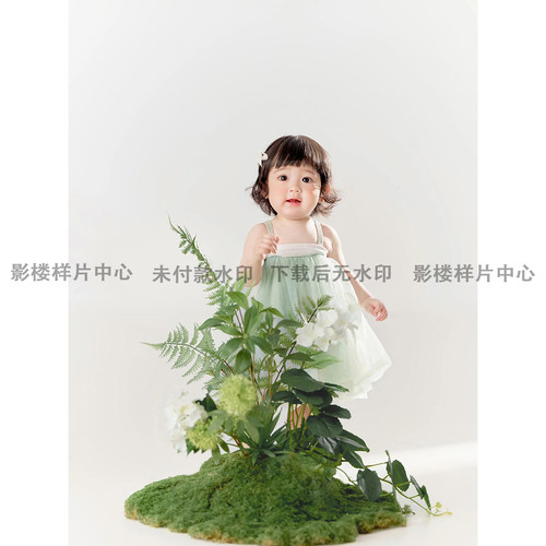 新款影楼工作室宝宝百天照儿童周岁照摄影样片样照样图f2087 - 图1