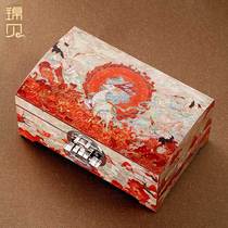 Brocade Snail Platinum First Accessories Box Wedding Gift Giving Newcomer Lacquerware Containing Box Chinese engagement and sending Mom New Year gifts