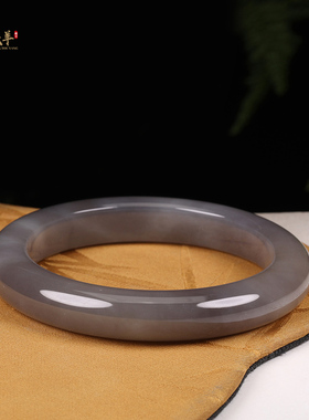 和田玉烟紫玉手镯女士天然泥鳅背