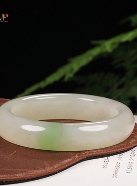 天然玉石和田玉翠青手镯精品玉镯