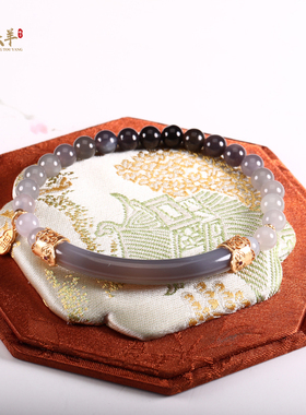 天然和田玉烟紫玉手镯半镯玉镯子