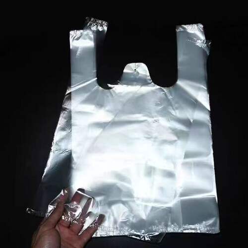 白色食品级塑料袋外卖打包方便袋透明背心胶袋商用袋子早餐专用袋 - 图2