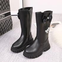 Girl Boots Child Long Boots 2022 Long Cylinder Girl Garnter Boots Students Autumn Winter Boots Girl Ocean High Fashion