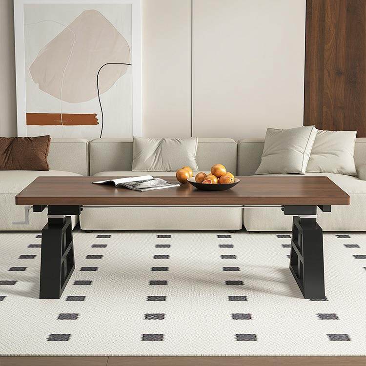 升降茶几客厅家用吃饭餐桌多功能实木学习书桌工作台手摇升降桌子,淘宝优惠券,粉丝福利购,淘宝优惠卷