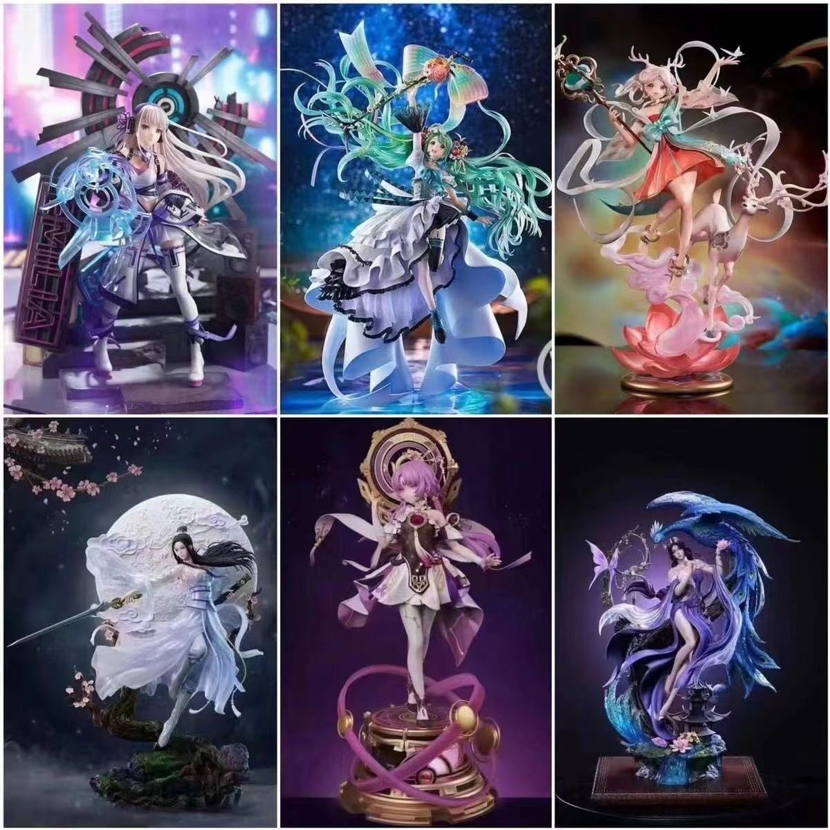 原神崩铁初音未来火影忍者海贼王鬼灭王者斗罗摆件二次元手办盲盒