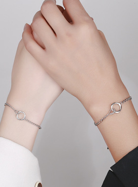 纯银莫比乌斯情侣手链情侣款