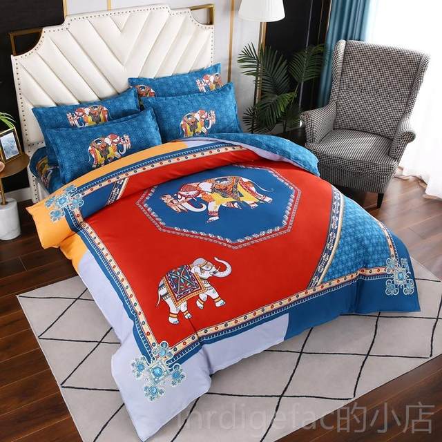 New luxury fairy nude a Tiansi B grinding sleeping hair four-piece set Ouhua high-end bed sheet princess quilt cover bedding