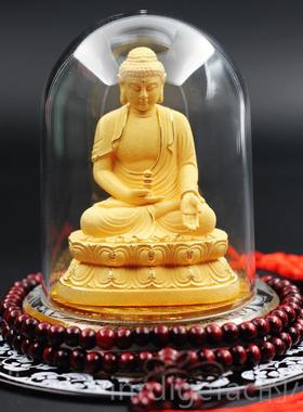 新款绒沙金佛像生虚空藏菩萨汽车件本摆命佛肖属牛虎守神护车载摆