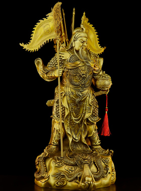 纯铜招财九龙关公店铺开业礼品