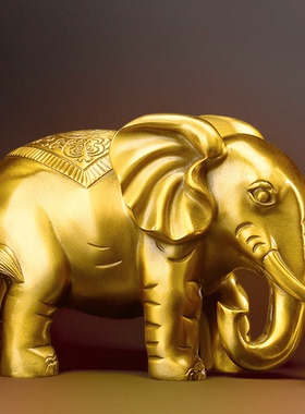 吉祥如意象家居客厅店铺一对纯铜