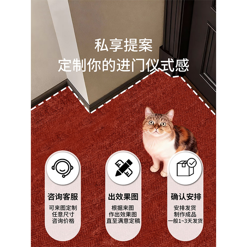 入户门地垫轻奢高级感门口进门专用红色脚垫室内新年地毯喜庆门垫,淘宝优惠券,粉丝福利购,淘宝优惠卷