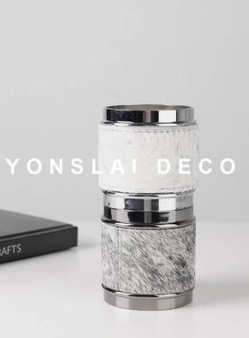 简约现代金属马毛香薰摆件样板间售楼处民宿酒店玄关客厅软装饰品