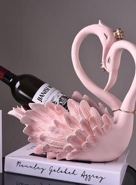 现代家居红酒架摆件客厅酒柜餐桌玄关装饰品酒托摆件乔迁新居礼物