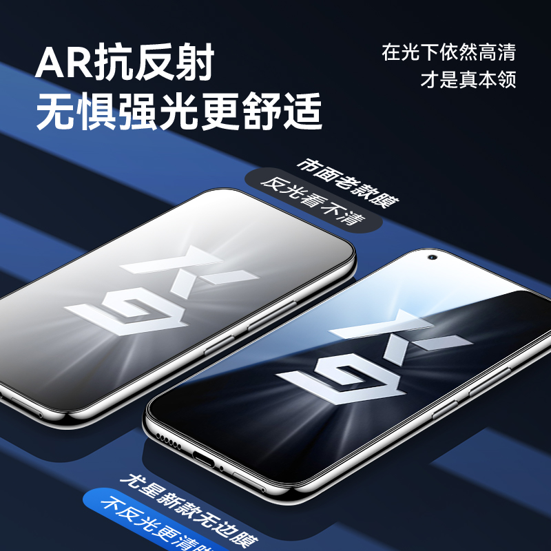 适用oppok9钢化膜抗蓝光护眼无白边k9pro手机膜高清玻璃k9S刚化膜全包玻璃防摔OPPOk9x贴膜神器防指纹除尘盒 - 图1