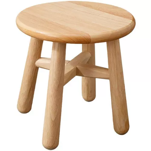 Табурет для пеленания обуви из цельного дерева, простой детский маленький деревянный табурет для дома, гостиной, диван, журнальный столик, круглый табурет