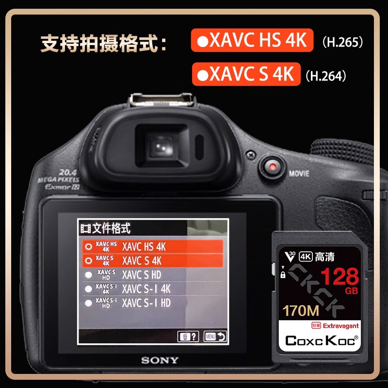 索尼sd储存卡cfa内存适用V90相机高速a7m4/a6000/a6400/a7m3/zv10-图0