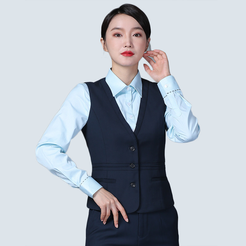 中国邮政储蓄工作服女马甲工装制服湖蓝马夹背心套装新款春秋,淘宝优惠券,粉丝福利购,淘宝优惠卷