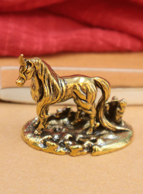 2025黄铜独角兽新中式创意桌面实心装饰品家居茶宠办公室摆件