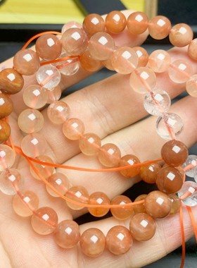 2025新款天然兔毛红水晶手链时尚渐变色饰品批发包邮高颜值