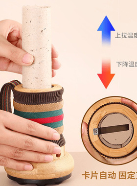 砭石艾灸罐头疗刮痧一体竹木灸盒手持艾灸筒雷火灸砭石温灸仪器