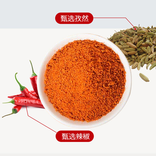 富琳特孜然香辣包小包2g*100包商用烧烤撒料炸鸡翅烤肉调味料家用 - 图1