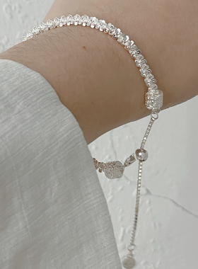 波光粼粼925纯银满天星手链