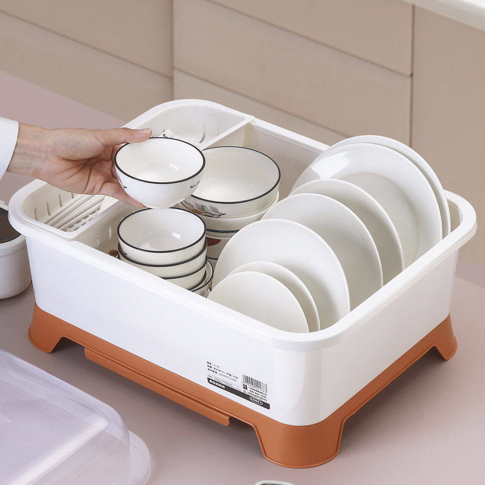 厨房沥水碗柜带盖餐具放碗碟置物架家用台面多功能装碗筷收纳箱盒,淘宝优惠券,粉丝福利购,淘宝优惠卷
