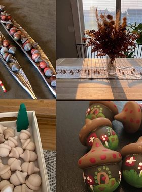 木头橡果DIY工艺品手工彩绘玩具橡果子木色儿童涂鸦家居装饰摆件