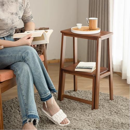 度庐多功能稳步梯凳家用登高二步折叠楼梯子厨房两用高凳吧台凳 - 图0