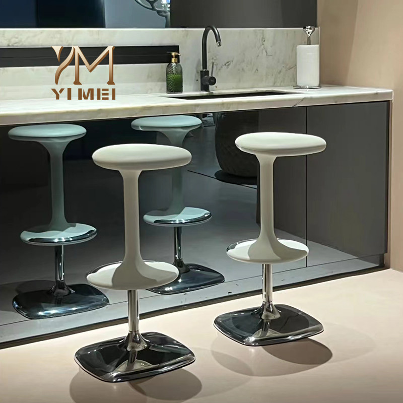 亿美玻璃钢创意户外休闲椅子前台酒吧鱼骨高脚凳露台三节踩脚高凳,淘宝优惠券,粉丝福利购,淘宝优惠卷