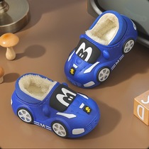 Winter children cotton shoes waterproof male and female children cute indoor non-slip soft bottom outside wearing gush warm bag heel cotton slippers