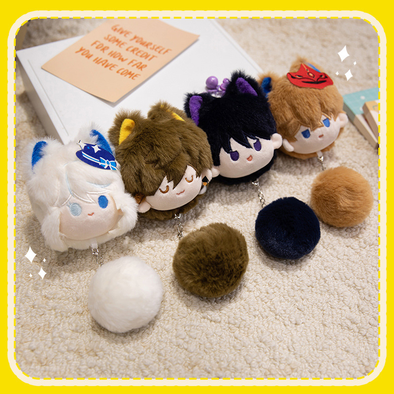 原神达达利亚魈宝温迪钟离芙宁娜团子毛绒玩偶小挂件动漫周边公仔 - 图1