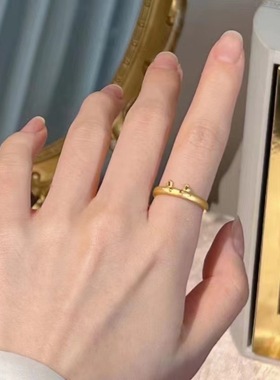 wink小奶龙戒指女开口可调节食指戒小众设计可爱生肖龙本命年