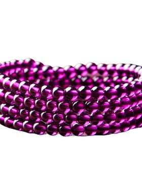 多圈紫牙乌手串 天然玫紫石榴石紫牙乌手链水晶饰品女生礼物