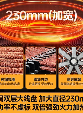 烹宝商用电磁炉3500W大功率电陶炉双头麻辣烫电磁灶四六八多头炉