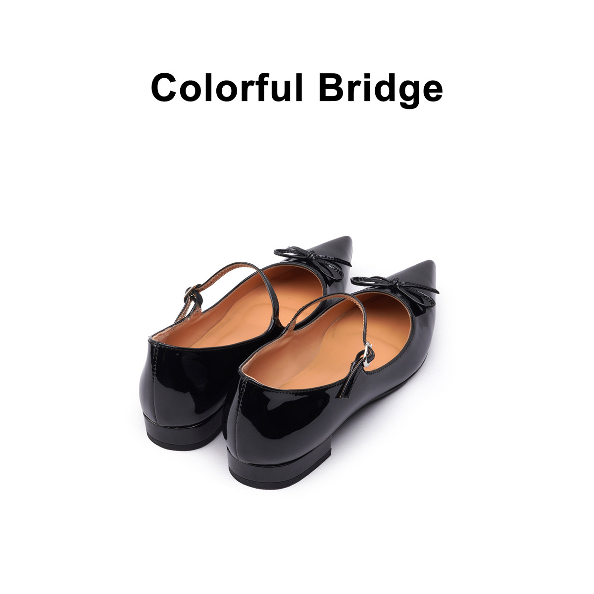 Colorful Bridge丨黑蝴蝶尖头甜美玛丽珍鞋 女士平底芭蕾鞋,淘宝优惠券,粉丝福利购,淘宝优惠卷