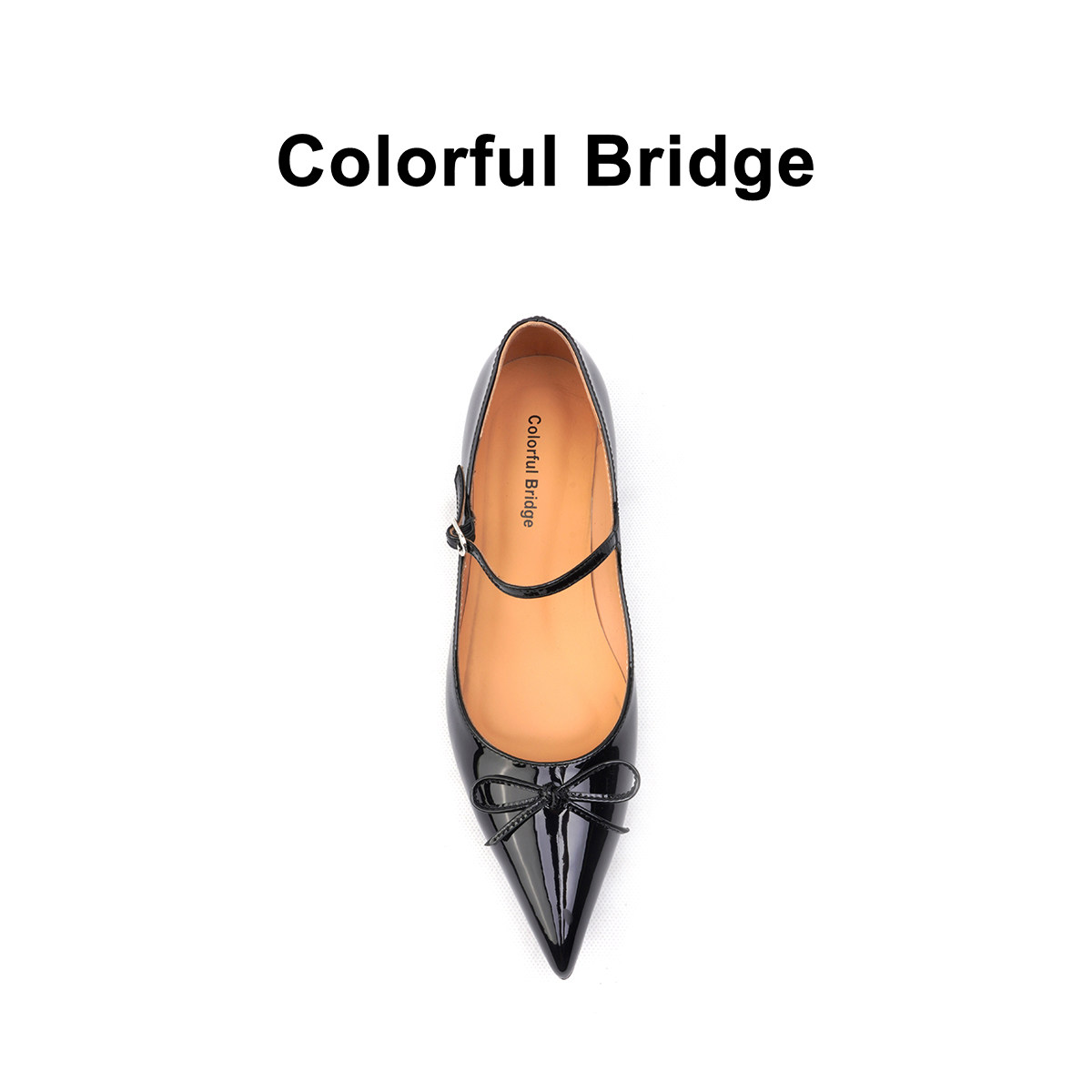 Colorful Bridge丨黑蝴蝶尖头甜美玛丽珍鞋 女士平底芭蕾鞋,淘宝优惠券,粉丝福利购,淘宝优惠卷