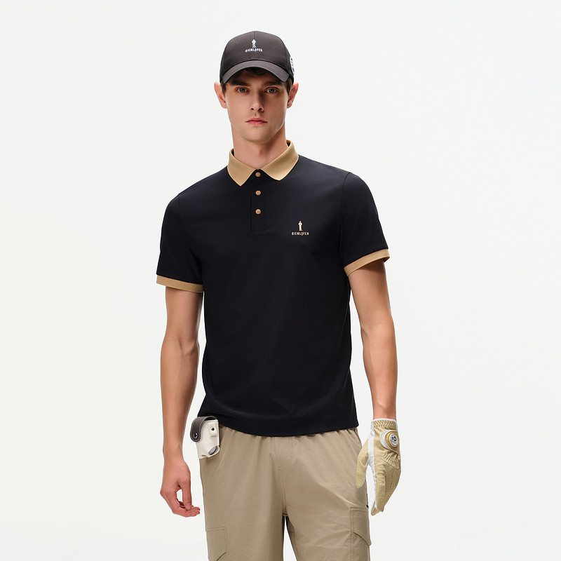 【冷感科技面料】比音勒芬高尔夫秋男士时尚休闲短袖POLO衫,淘宝优惠券,粉丝福利购,淘宝优惠卷