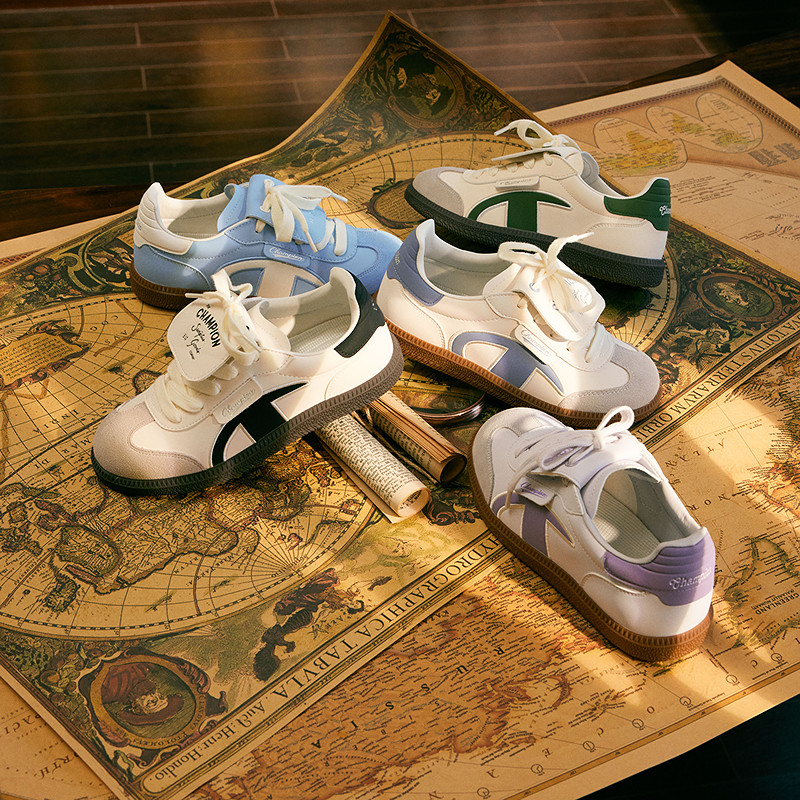 Champion冠军T头德训鞋男女儿童亲子红色魔术贴运动加绒软底板鞋